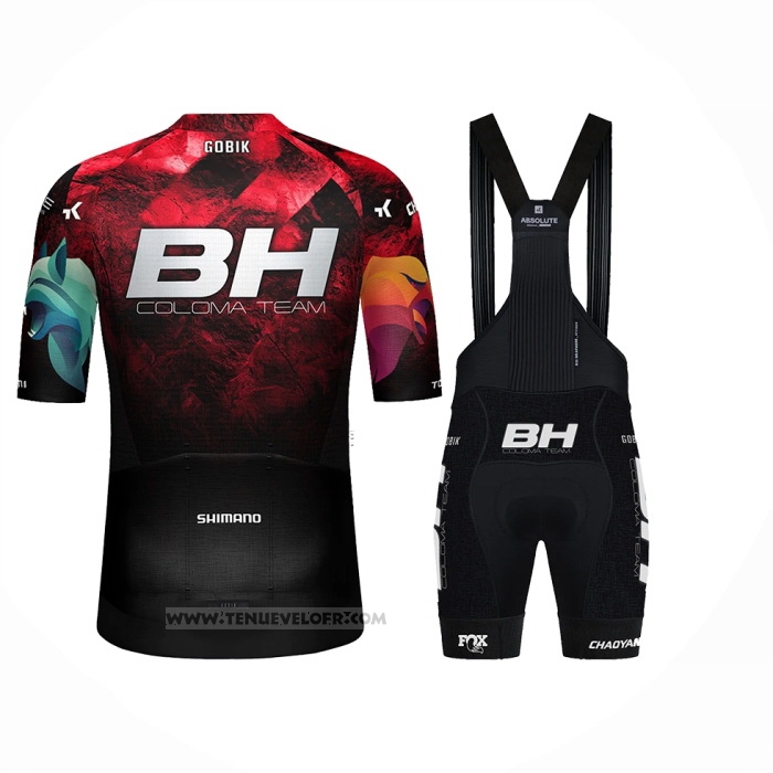 2024 Maillot Cyclisme BH Coloma Rouge Noir Manches Courtes et Cuissard